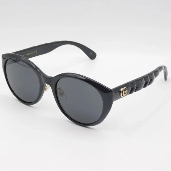 GUCCI GG0814SK 001 BLACK GREY CAT EYE WOMEN'S AUTHENTIC SUNGLASSES 56-20… - Picture 1 of 12